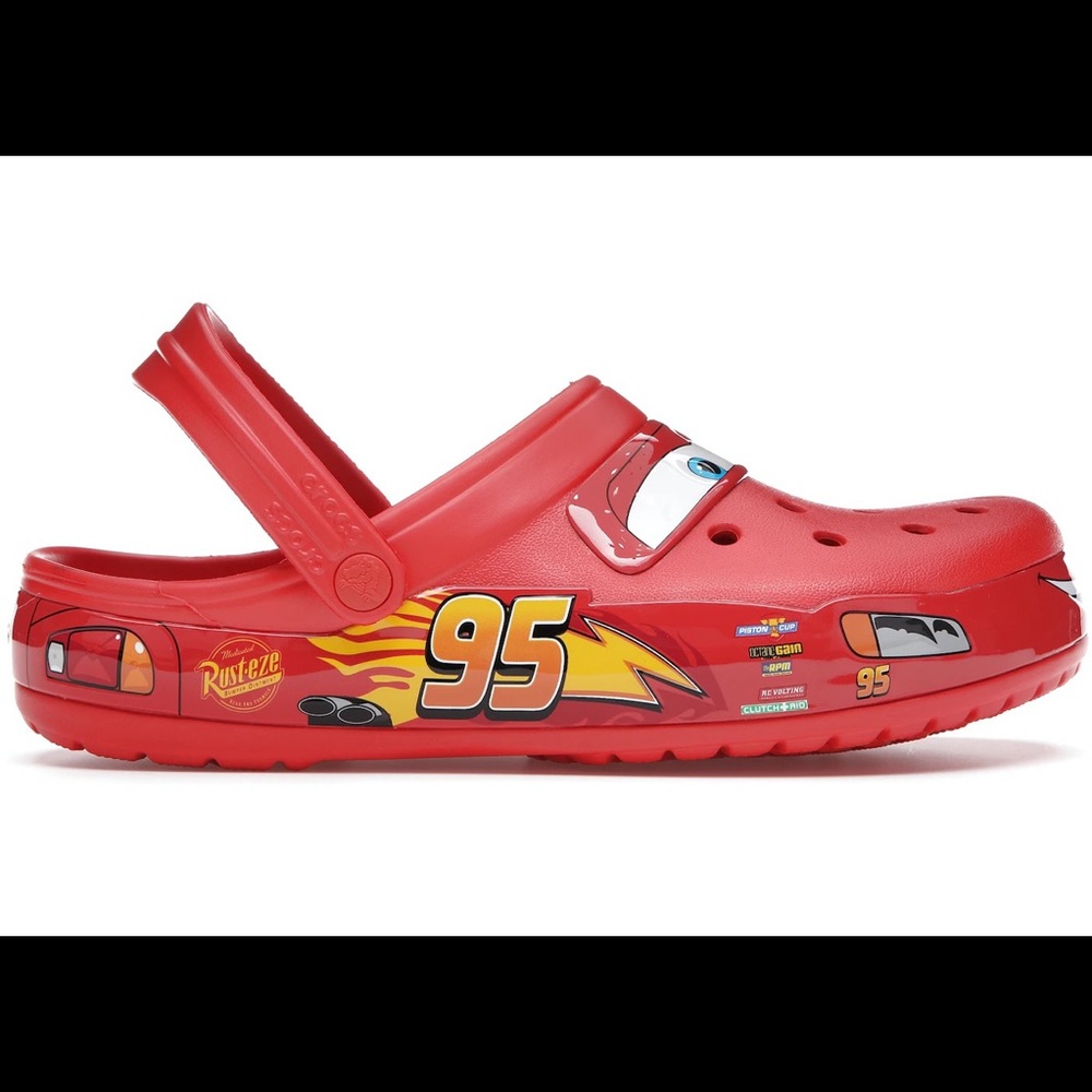 Adult Size Lightning McQueen Crocs